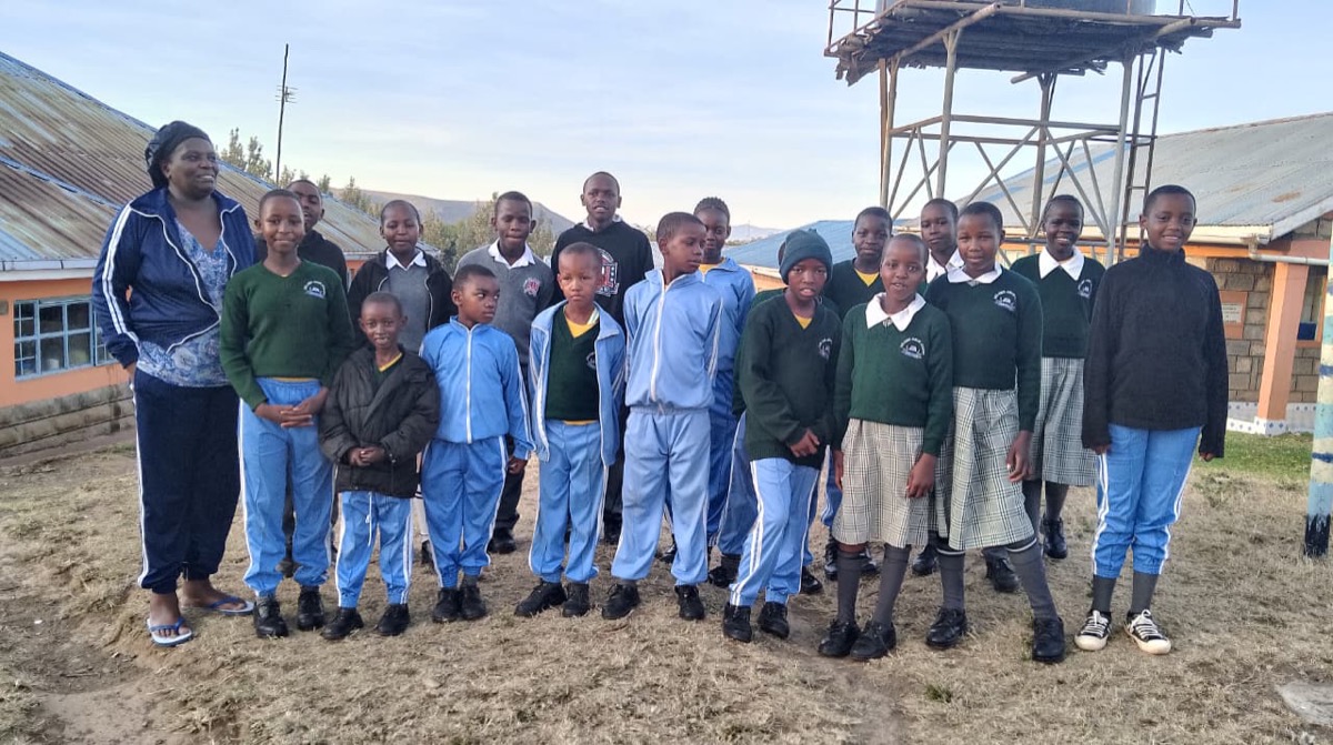 Beat The Drum children in their school uniforms
