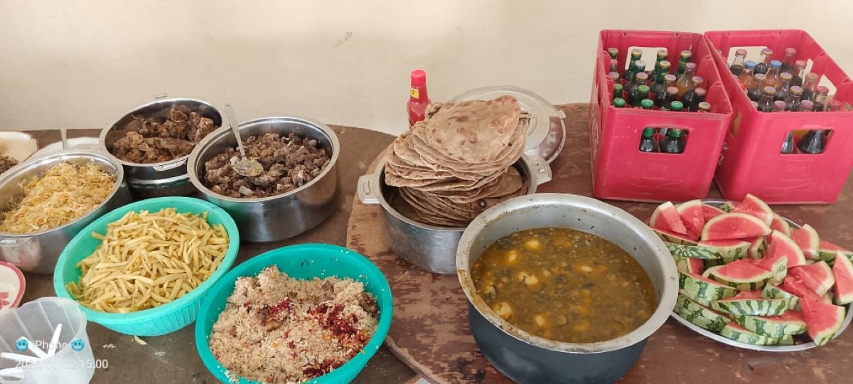 Christmas feast spread at Beat the Drum