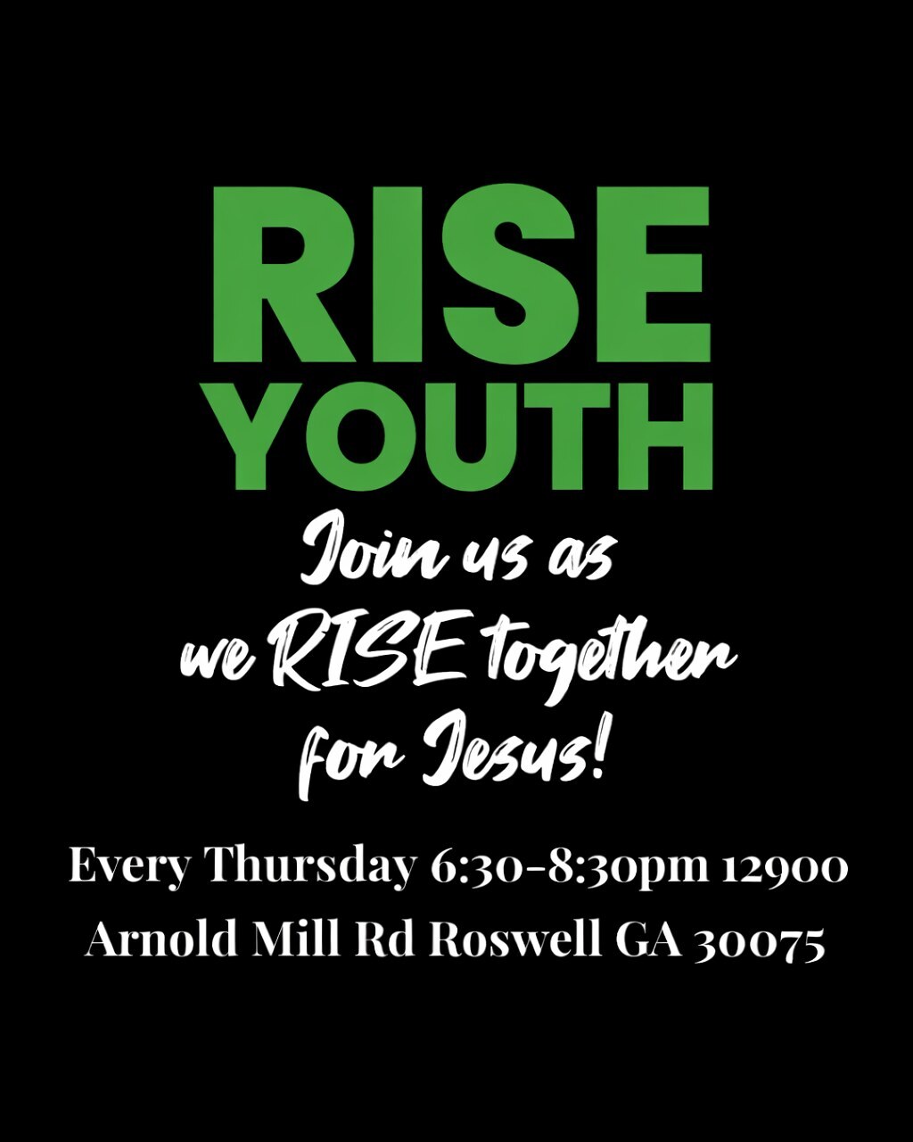 RISE Youth event at Ebenezer Church